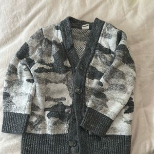 GAP Gray Camo Cardigan